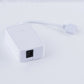 WiFi LED strip controller with power socket and white cable, compact rectangular unit
