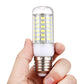 LED SMD 5730 bulb held in hands, frosted glass body with silver screw base