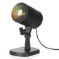 Black mini laser projector on pedestal base with front lens and power cable