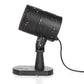 Black mini laser lamp with side louvered housing and water-dropped lens