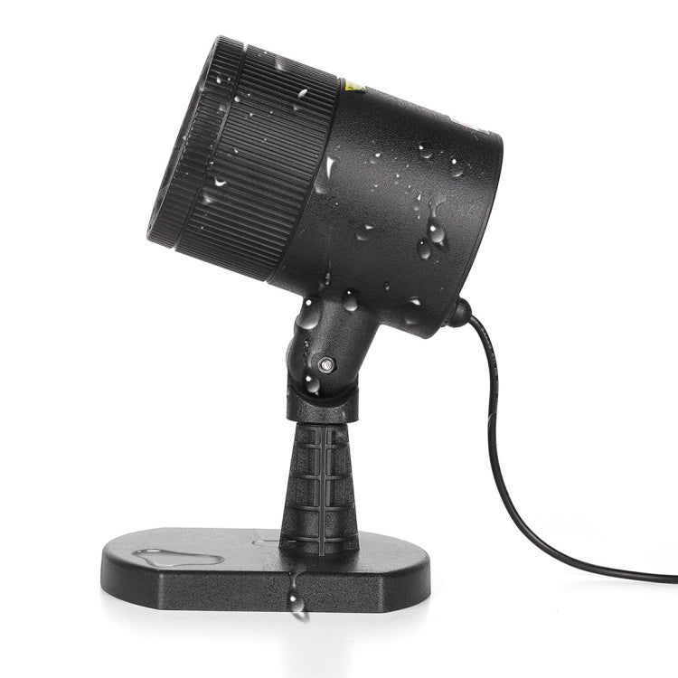 Black mini laser lamp with side louvered housing and water-dropped lens