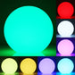 30cm color-changing LED globe light with green glow and remote