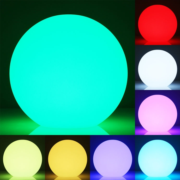 30cm color-changing LED globe light with green glow and remote