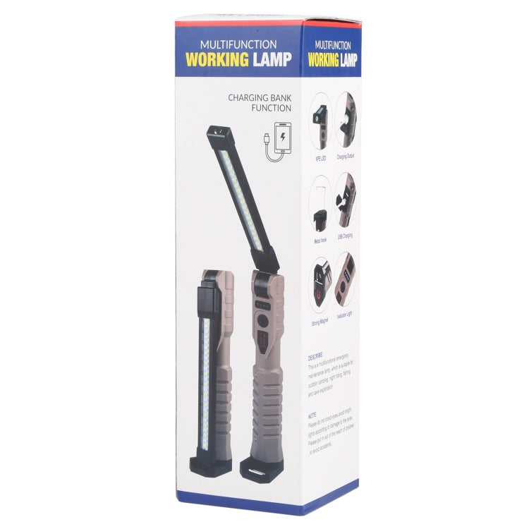 Multifunction working lamp product box featuring rechargeable folding LED light