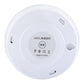 Back view of round LED cabinet emergency light with sensor window and control markings
