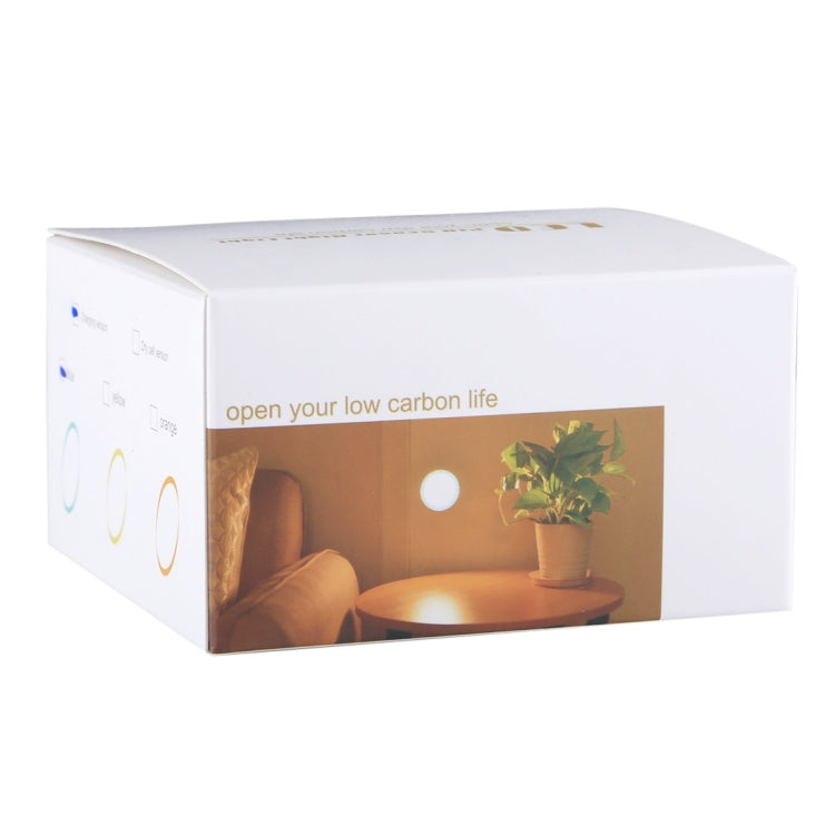 LED cabinet emergency light retail box with lamp and glow illustration