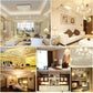 LED corn light bulb producing warm white room illumination