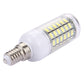 White LED corn light bulb with E14 screw base, transparent top, and LED array