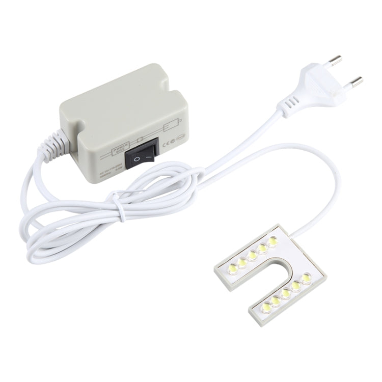 Sewing machine LED lamp set with controller box, cord, and two U-shaped magnets