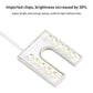 U-shaped magnetic LED light panel with 10 bright LED bulbs on metal backing