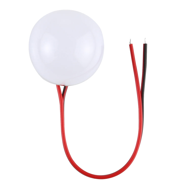 35mm LED bulb module with clear dome lens and red/black wire leads