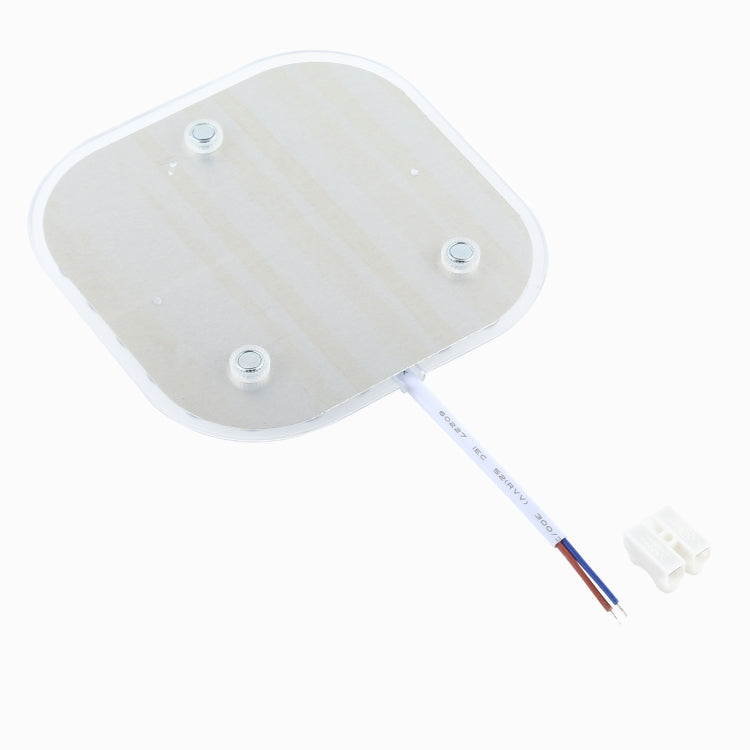 Square LED module backplate with screw posts and two-pin connector cable