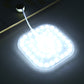 Lit square LED ceiling light module with 36 LEDs glowing white