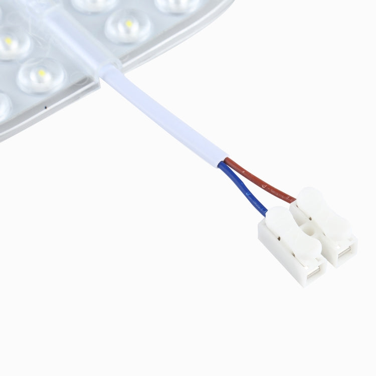 LED panel lamp connector with white housing and blue/brown wiring leads