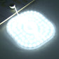 Lit round LED ceiling lamp module with a bright array of 72 LEDs