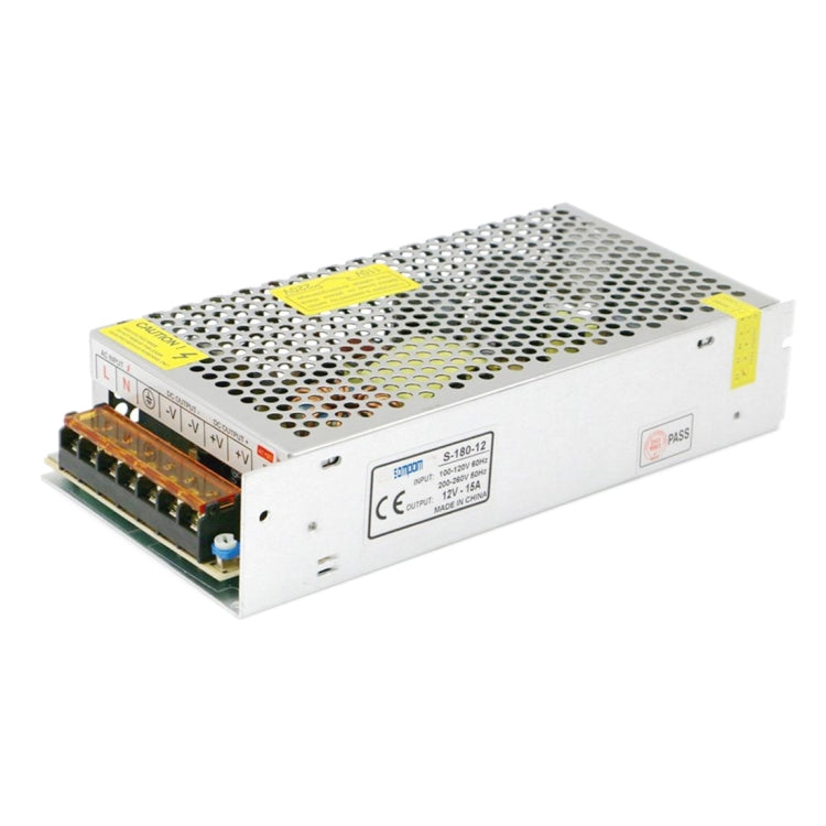 Metal LED driver power supply with vented case and multi-connector terminal block