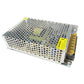 Metal LED power supply with perforated top cover and side terminal connection block
