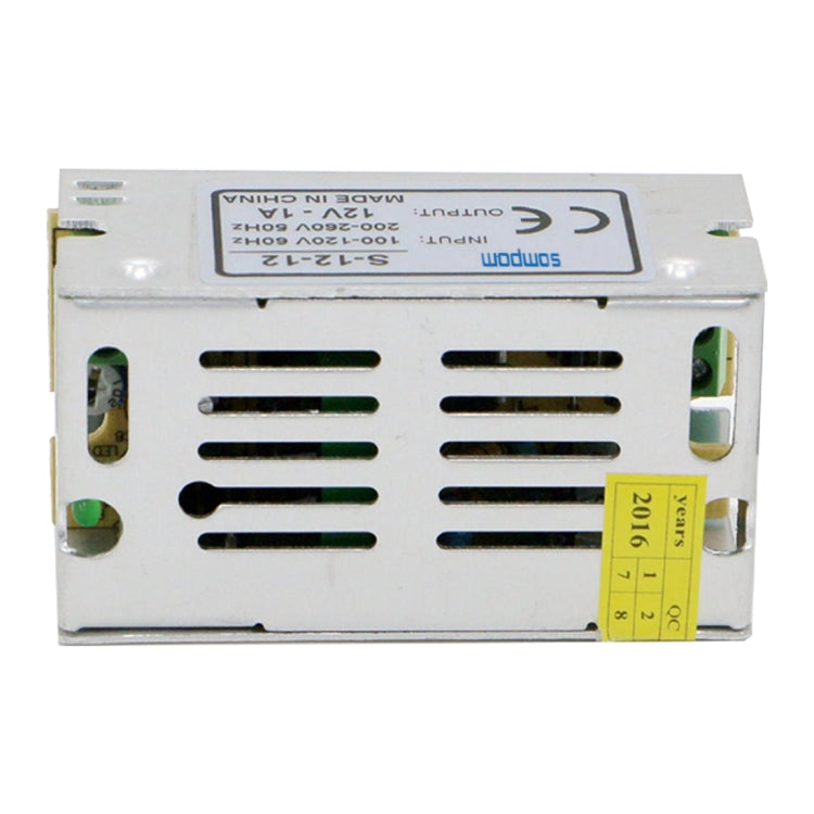 SOMPOM LED driver power supply side view with ventilation slots and label panel