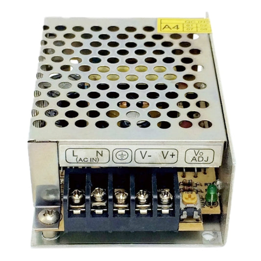 LED power supply with labeled AC IN and V-/V+/Vo terminal markings