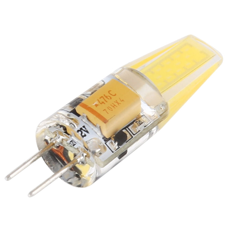Clear G4 COB LED corn bulb with two pins and COB LED module inside