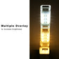 12-LED double-sided USB light in clear case with warm white glow