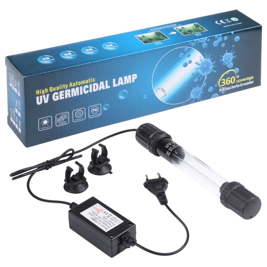 UV-C germicidal lamp kit with power adapter, cords, and suction cups