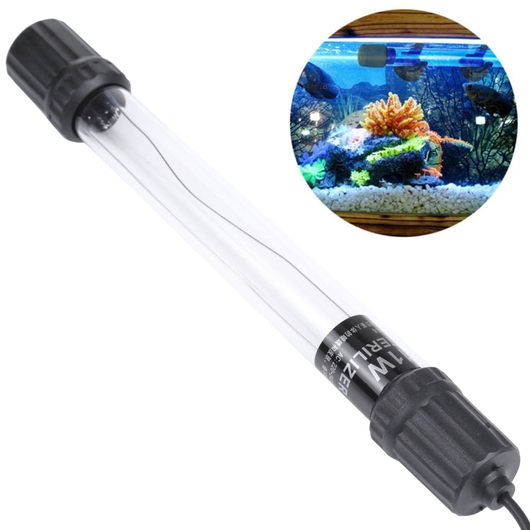 UV germicidal lamp disinfection light with black end caps and EU power plug