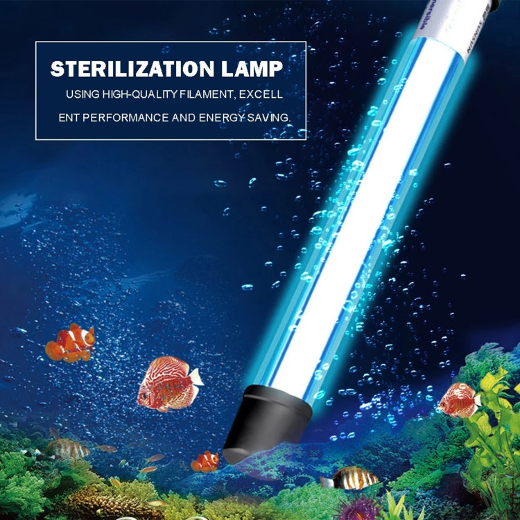 Sterilization UV lamp with clear tube and black end base