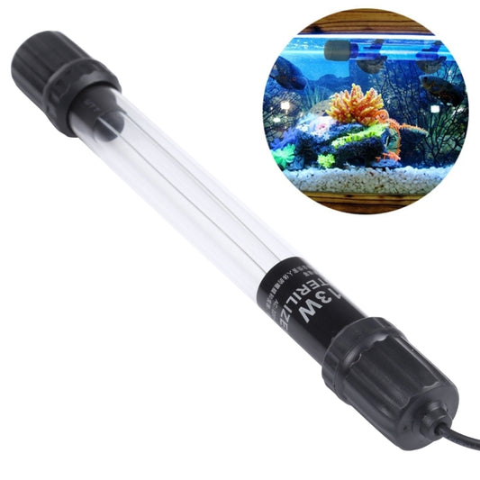 Black UV germicidal lamp tube with cable ends, 13W disinfection light