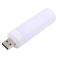 USB LED flameless candle night light, white tube style with USB connector end