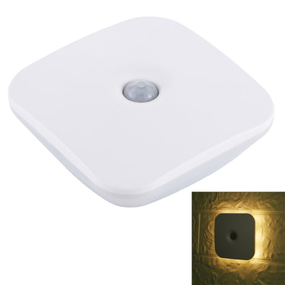 White square LED motion sensor light with round PIR lens
