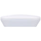 White slim square LED sensor light housing, side profile