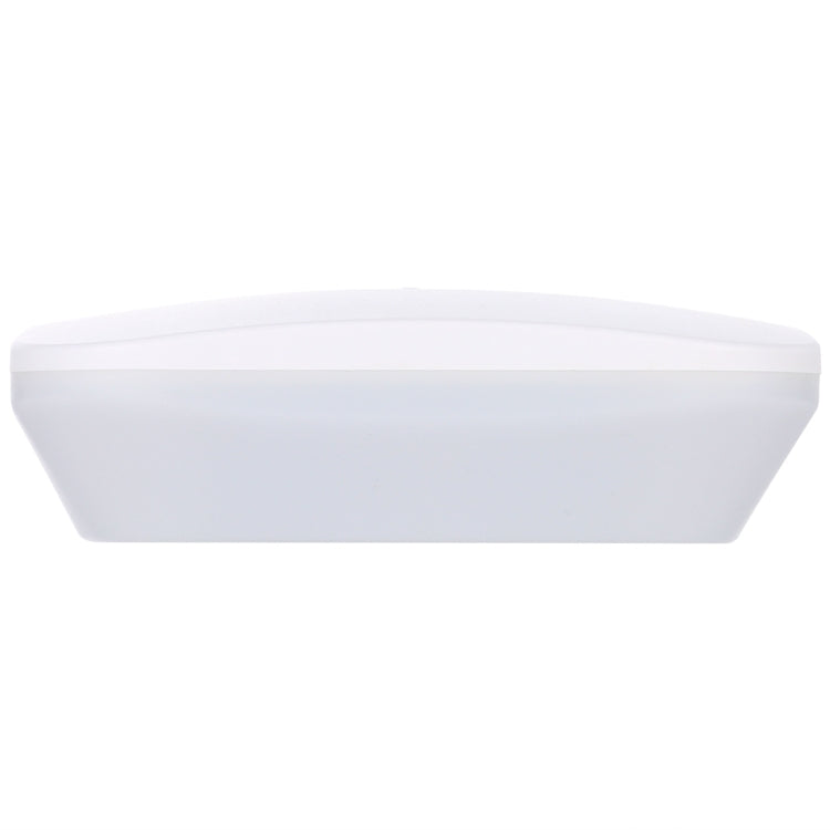 White slim square LED sensor light housing, side profile