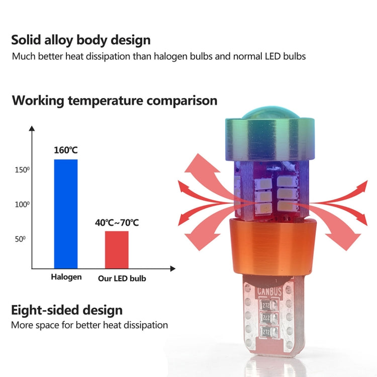 Gold LED bulb with red circuit body and translucent top lens