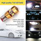 Gold T10-style LED bulbs with red circuit boards and white LED chips