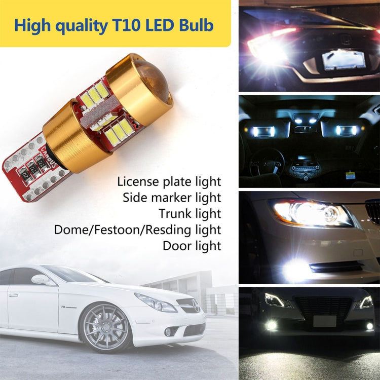 Gold T10-style LED bulbs with red circuit boards and white LED chips