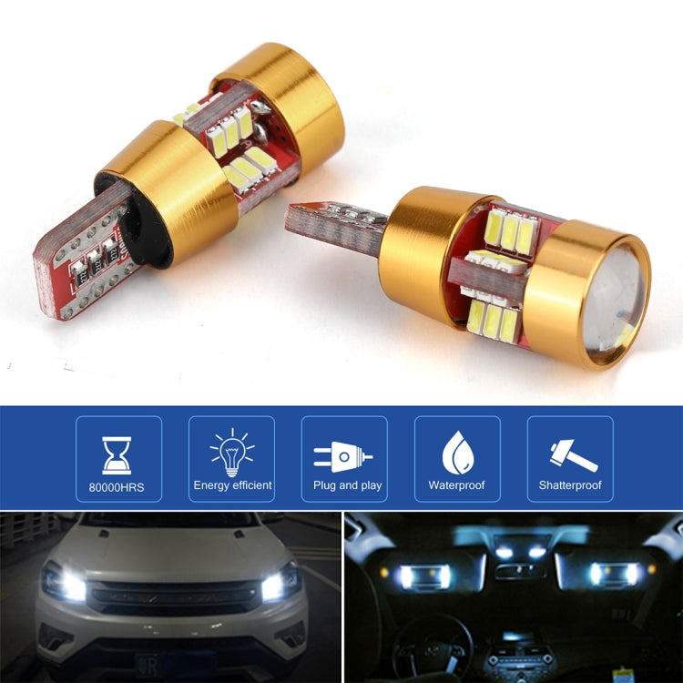 Two gold LED bulbs with red circuit boards and white LED chips, side-by-side