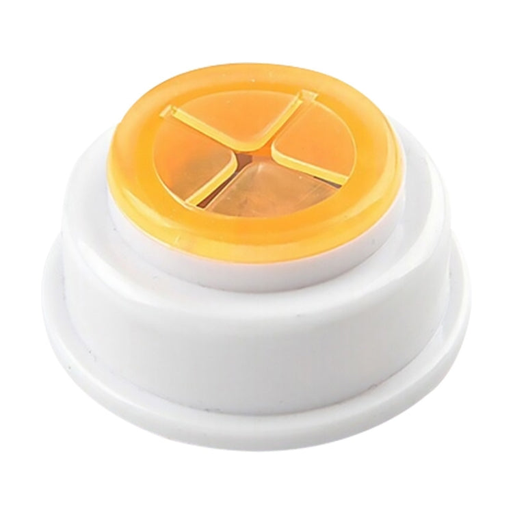 Self-adhesive towel hook with orange colored insert and white mounting base