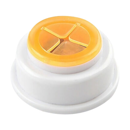 Self-adhesive towel hook with orange colored insert and white mounting base