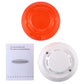 Photoelectric smoke detector kit: red cover, white base, and circular mounting plate.