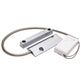 Wireless door magnetic detector with long sensor strip, white module, and coiled cable