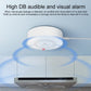 Ceiling-mounted smart gas alarm sensor with speaker grille and red status LED