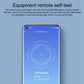 Smartphone screen displaying gas alarm self-test status and concentration indicator