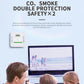 2-in-1 carbon monoxide and smoke alarm detector with LCD readout for CO and smoke