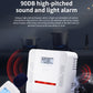 2-in-1 carbon monoxide and smoke alarm detector front view with LCD display and alarm light