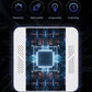 2-in-1 carbon monoxide and smoke alarm detector with detailed internal circuitry view