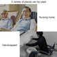 Emergency call system used in care settings with wall and handheld buttons.
