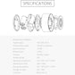WiFi USB siren alarm sensor specifications with parts diagram and technical table