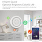 White WiFi siren alarm sensor with circular speaker grille and compact body
