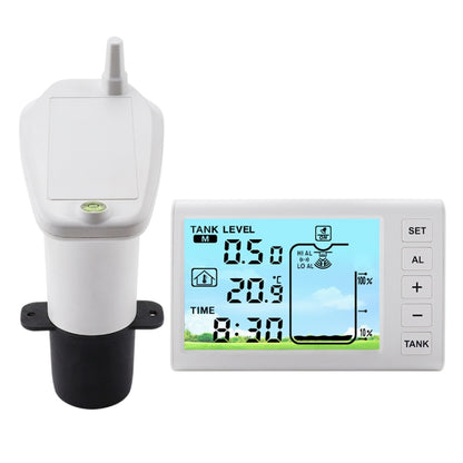 Ultrasonic liquid level meter set with white LCD receiver and sensor probe